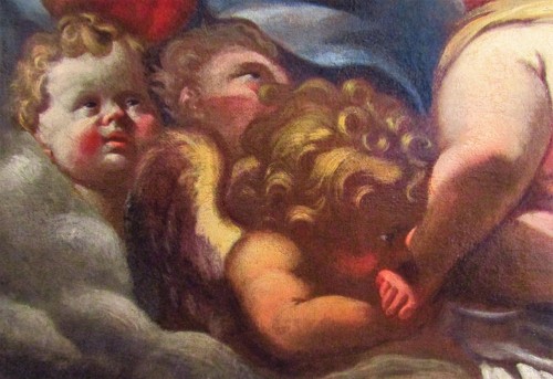 XVIIe siècle - Vierge à l'Enfant et chérubins